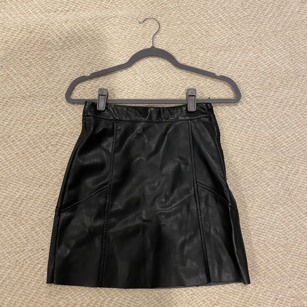 Black Leather Skirt